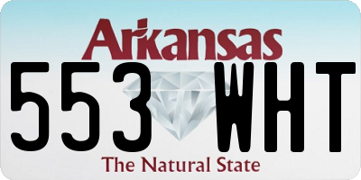 AR license plate 553WHT