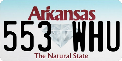 AR license plate 553WHU