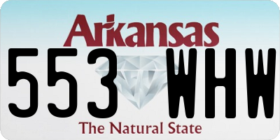 AR license plate 553WHW