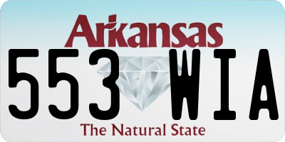 AR license plate 553WIA