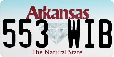 AR license plate 553WIB
