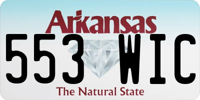 AR license plate 553WIC