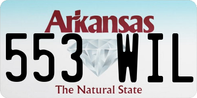 AR license plate 553WIL