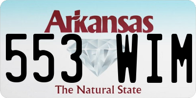 AR license plate 553WIM