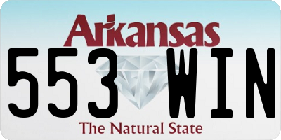 AR license plate 553WIN