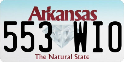 AR license plate 553WIO