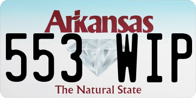 AR license plate 553WIP