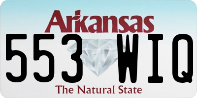 AR license plate 553WIQ
