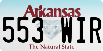 AR license plate 553WIR