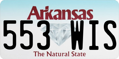 AR license plate 553WIS