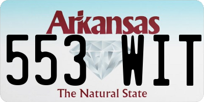 AR license plate 553WIT