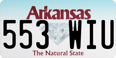 AR license plate 553WIU
