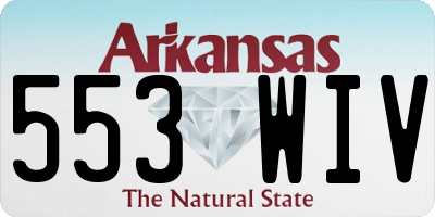 AR license plate 553WIV