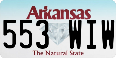 AR license plate 553WIW