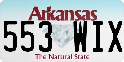 AR license plate 553WIX