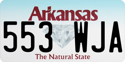 AR license plate 553WJA