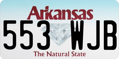 AR license plate 553WJB