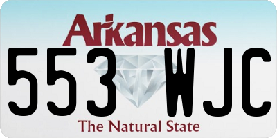 AR license plate 553WJC