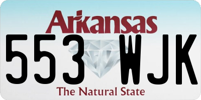 AR license plate 553WJK