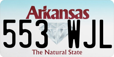 AR license plate 553WJL