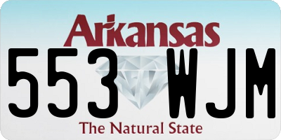 AR license plate 553WJM