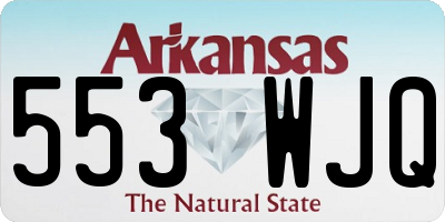 AR license plate 553WJQ