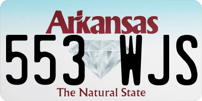 AR license plate 553WJS