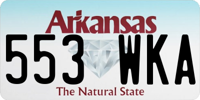 AR license plate 553WKA