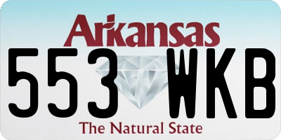 AR license plate 553WKB