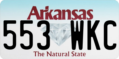 AR license plate 553WKC