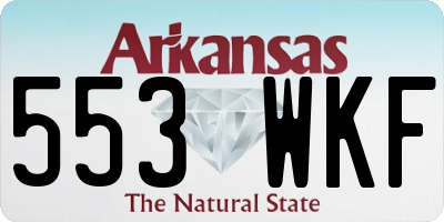 AR license plate 553WKF