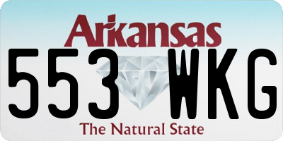 AR license plate 553WKG
