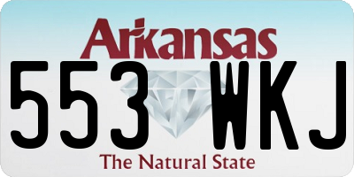 AR license plate 553WKJ
