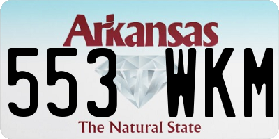AR license plate 553WKM