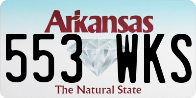 AR license plate 553WKS