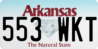 AR license plate 553WKT