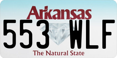 AR license plate 553WLF