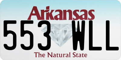 AR license plate 553WLL