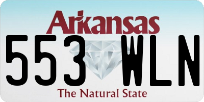 AR license plate 553WLN