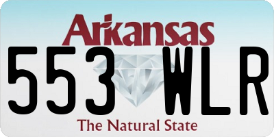AR license plate 553WLR