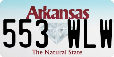 AR license plate 553WLW