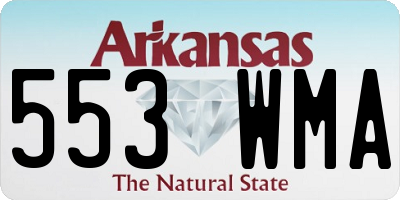 AR license plate 553WMA