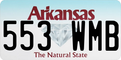 AR license plate 553WMB