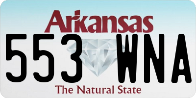 AR license plate 553WNA