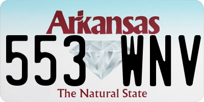 AR license plate 553WNV