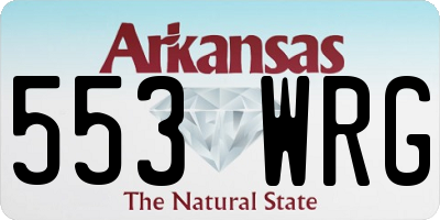 AR license plate 553WRG