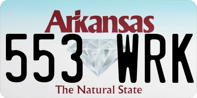 AR license plate 553WRK