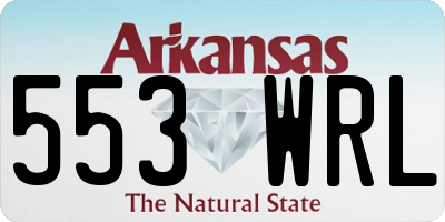 AR license plate 553WRL
