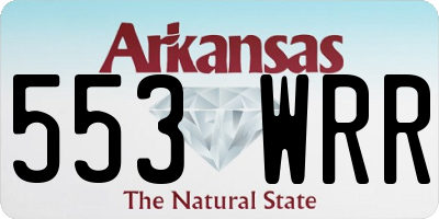 AR license plate 553WRR