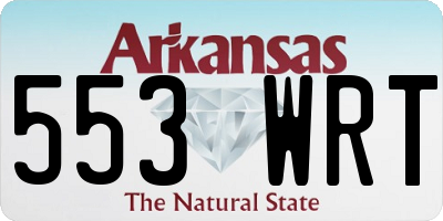 AR license plate 553WRT